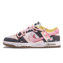 Кроссовки Nike Dunk Skateboarding Shoes Unisex Low-top Black/pink, черный/розовый fv3629-371(teamm-心悸入场劵) | black/pink