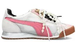 Кроссовки Puma Roma Lifestyle Shoes Unisex Low-top Gray Pink Silver, розовый 387241-01(team13-恋爱物语e) | gray pink silver
