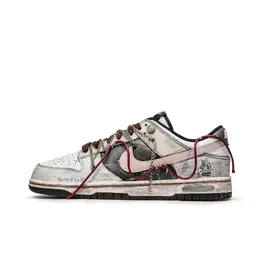 Кроссовки для скейтбординга Dunk унисекс с низким верхом, черный/серый Nike dd1391-100(teamm-破茧) | black gray