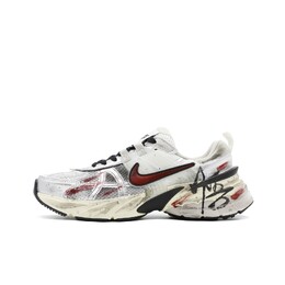 Кроссовки для бега V2K Run унисекс с низким верхом серо-бело-красный Nike fd0736-100(team403-云霄万里） | gray white red