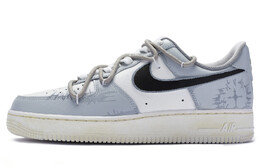 Кроссовки для скейтбординга Air Force 1 женские с низким верхом, белые/серые Nike dh2920-111(team80-女款烟灰)