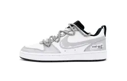 Кроссовки для скейтборда Court Borough женские, низкие, серый/белый Nike bq5448-115(team441-酷酷女孩) | light gray