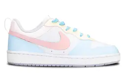 Кроссовки Nike Court Borough Skateboarding Shoes Women's Low-top Yellow, белый/синий/розовый dv5456-109(team351-女款樱花校园) | white/blue/pink