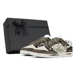 Кеды Nike Dunk Skateboard Shoes Unisex Low-Top Brown dd1391-103(team496-糖炒栗子s-box) | white