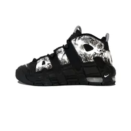 Кроссовки Nike Air More Uptempo Vintage Basketball Shoes Women's Mid-Top White dm0017-001(team122-女款 竹墨芭比）