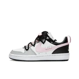 Кроссовки Nike Court Borough 2 Skateboard Shoes Women's Low-Top White Silver/Black do7446-101(hupo-银色甜心)