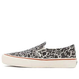 Кроссовки slip-on sf 'textured waves' Vans, черный vn0a5hyqb8y | black/white