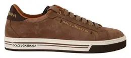 Dolce & Gabbana Brown Suede Logo Low Top Sneakers Men Shoes - EU39/US6 mv4454-39