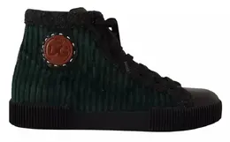 Dolce & Gabbana Green Corduroy High Tops Sneakers Mens Casual Shoes - EU42/US9 mv4458-42