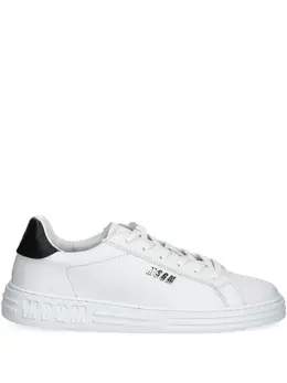 MSGM logo-plaque leather sneakers 28679428