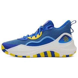 Баскетбольные кроссовки Curry унисекс средней высоты, синие/желтые Under Armour 3025631-400 | blue