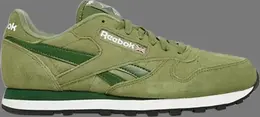 Кроссовки classic leather suede 'green' Reebok, зеленый 0001236 | green