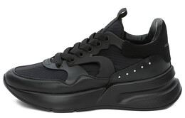 Кроссовки Alexander McQueen Oversized Runner, черный / серебряный 604281whxi11081