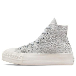 Кроссовки chuck taylor all star lift platform crochet 'grey white' Converse, серый a07538c | grey/white