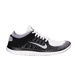 Кроссовки Nike Wmns Free Flyknit 4.0 'White Black', черный 631050 100 | black