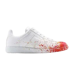 Кроссовки Maison Margiela Wmns Replica Low Paint Splatter - White Orange, белый s58ws0101 p4129 h8681