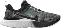 Кроссовки Nike Wmns React Infinity Run Flyknit 3 Premium 'Black Zebra Iridescent', черный dz3027 001 | black