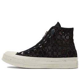 Кроссовки chuck 70 high 'speckled black crochet' Converse, черный 570784c | black/red