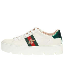 Кроссовки ace embroidered platform 'white' Gucci, белый 577573-dope0-9064 | white