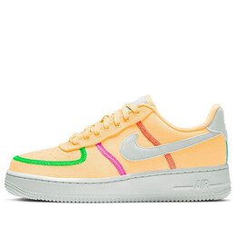 Кроссовки air force 1 '07 low lx 'stitched canvas - melon tint' Nike, мультиколор ck6572-800 | melon tint/poison green/pink blast/photon dust