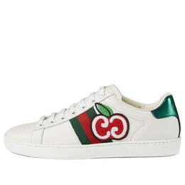 Кроссовки ace low 'gg apple patch - white' Gucci, белый 611377-dope0-9064 | white