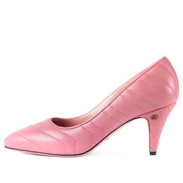 Кроссовки nappa matelasse marmont mid heel pumps 'wild rose' Gucci, розовый 658673-bko00-5815 | pink