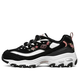Кроссовки d'lites 1.0 'black floral' Skechers, черный 66666325-blk | black/white/pink