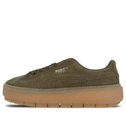 Кроссовки suede platform trace 'olive night' Puma, зеленый 365830-03 | olive green