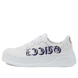 Кроссовки blooming love sneakers 'white black' Gucci, белый 708267-upg70-9000 | white/black