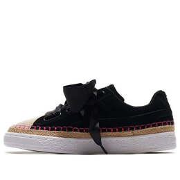 Кроссовки suede heart sneakerdrille ribbon black/pink Puma, черный 369237-01 | black/pink
