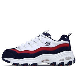 Кроссовки d'lites 1.0 low-top clunky shoes white/blue Skechers, белый 13141-wnvr | white/blue
