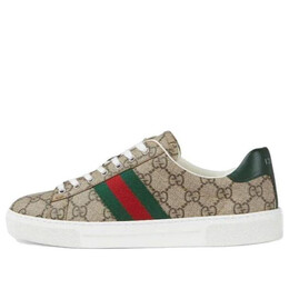 Кроссовки ace sneaker with web 'beige ebony gg supreme' Gucci, бежевый 760774-facmz-9746 | beige/ebony