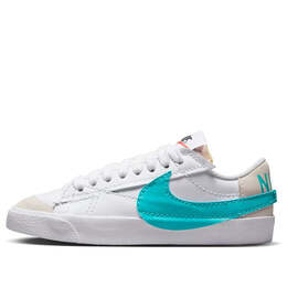 Кроссовки blazer low '77 jumbo 'white dusty cactus' Nike, белый dq1470-107 | white/summit white/team orange/dusty cactus