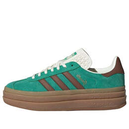 Кроссовки gazelle bold 'green brown' Adidas, зеленый jp8045 | green/brown