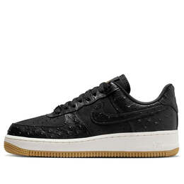 Кроссовки air force 1 '07 lx 'black ostrich' Nike, черный dz2708-002 | black/sail/gum light brown