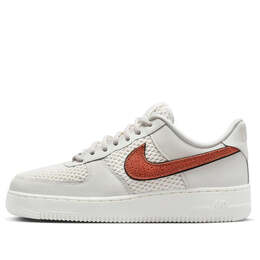 Кроссовки air force 1 low 07 shoes 'basketball leather' Nike, мультиколор dz5228-100 | sail / black / metallic silver / dark russet