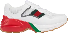 Кроссовки Gucci Wmns Rhyton White Red Green Reflective, белый 645771 2h060 9088 | white red green reflective