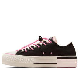 Кроссовки chuck taylor all star lift platform easy on 'black fable pink' Converse, черный a09540c | black/pink/white