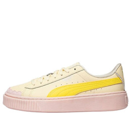Кроссовки suede classic low 'light pink yellow' Puma, розовый 398910-02 | light pink/yellow