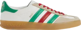 Кроссовки Adidas x Gucci Wmns Gazelle White Green Red, белый 726488 aaa43 9547 | white green red