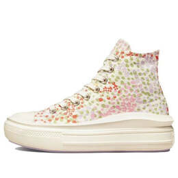 Кроссовки chuck taylor all star move platform high 'floral' Converse, белый a01593c | creamwhite/pink/green