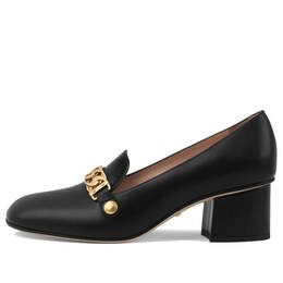 Кроссовки sylvie chain-embellished leather mid-heel pumps 'black' Gucci, черный 537539-cqxs0-1183 | black