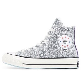 Кроссовки chiara x chuck 70 high 'silver glitter purple' Converse, фиолетовый 563832c | purple/gray