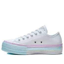 Кроссовки chuck taylor all star lift low 'white lilac blue' Converse, белый 566156c | white/purple/blue