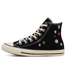 Кроссовки chuck taylor all star high 'daisy embroidery - black' Converse, черный 567993c | black/natural ivory