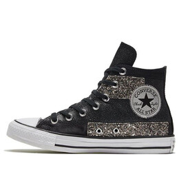 Кроссовки chuck taylor all star high 'black glitter' Converse, черный 569427c | black