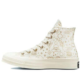 Кроссовки chuck 70 high 'golden elements' Converse, белый a02207c | creamwhite/light gold