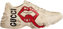 Кроссовки Gucci Wmns Rhyton Mouth Print, кремовый 552093 a9l00 9522 | mouth print