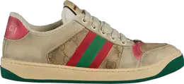 Кроссовки Gucci Wmns Screener Distressed Pink Green, зеленый 570443 9y920 9665 | distressed pink green