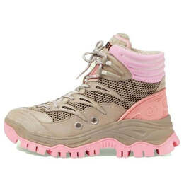 Кроссовки lace-up ankle boot 'beige pink' Gucci, бежевый 700256-2kd20-9597 | beige/pink